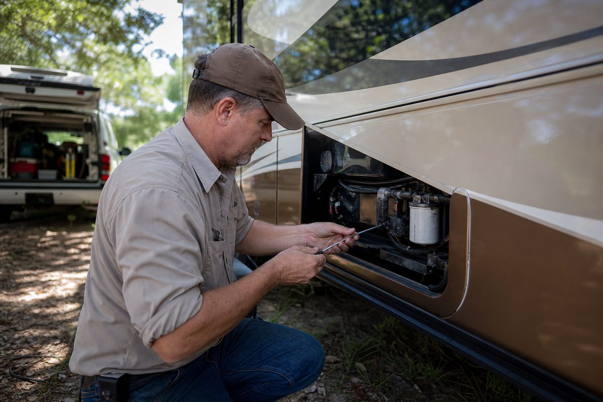 Generator service on a motorhome