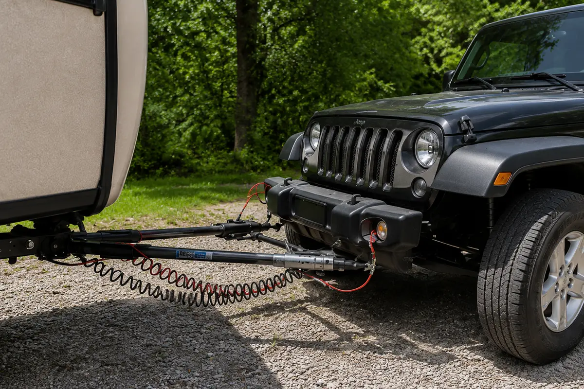 Fifth-wheel hitch seated in a truck bed