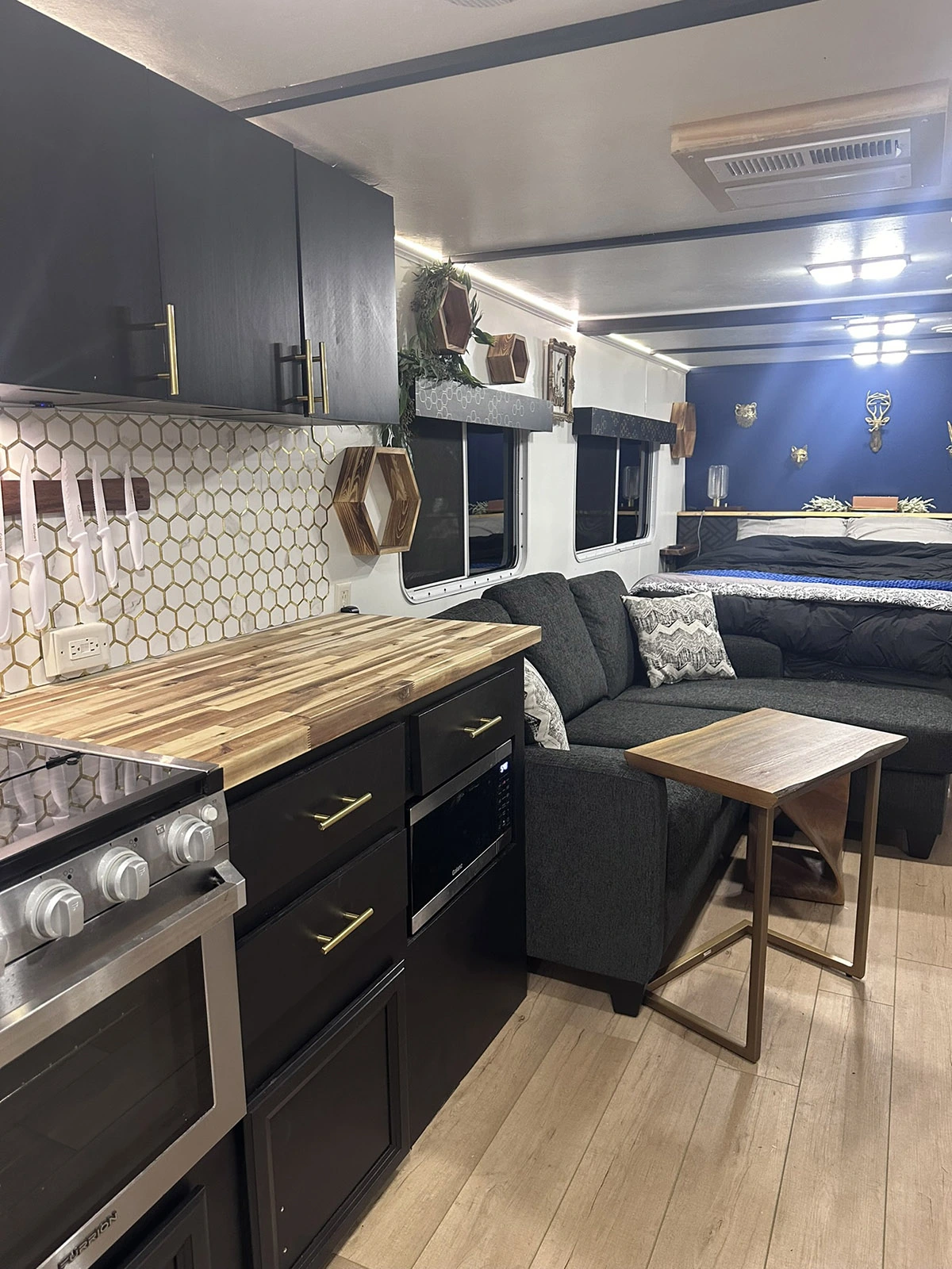Old dinette coming out of a travel trailer
