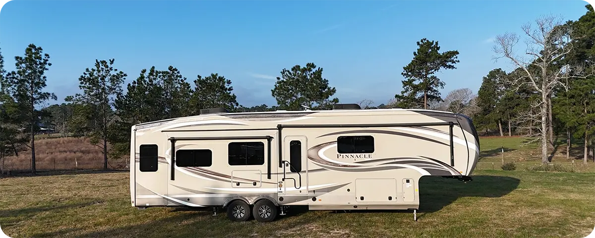 Before and after of a leaking RV roof