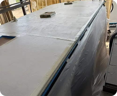 Slide-out mechanism being serviced