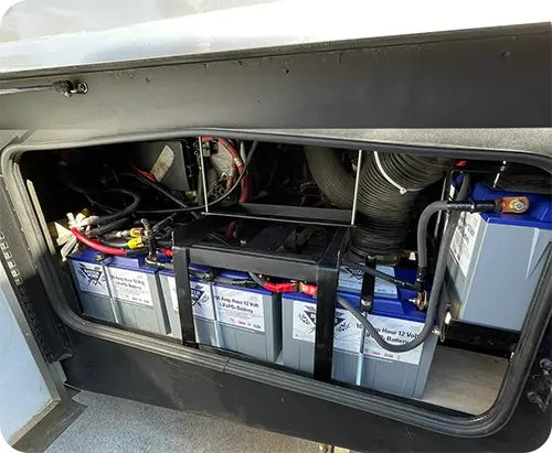 Slide-out mechanism being serviced